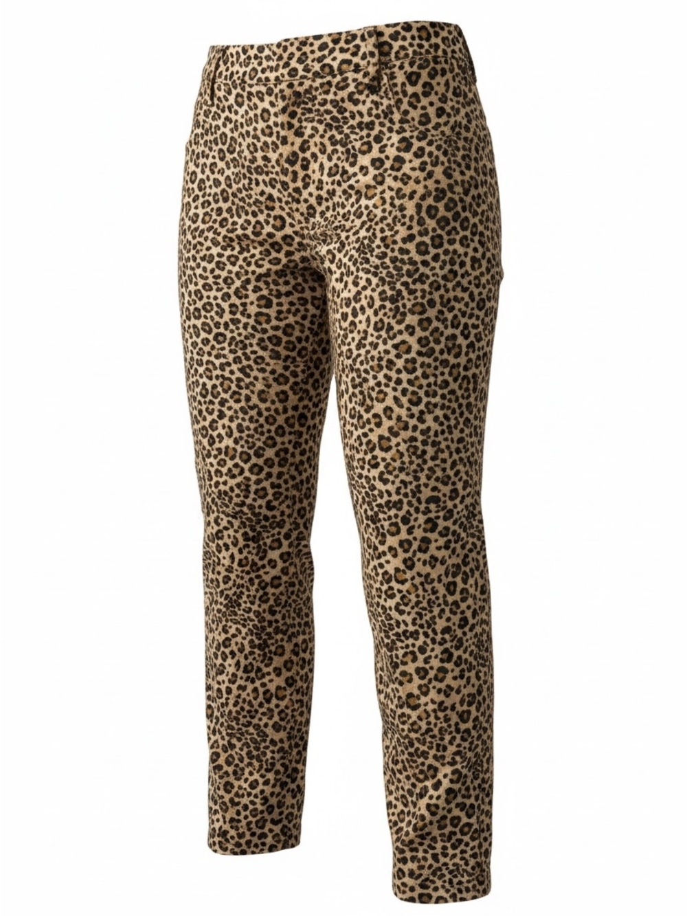 Leopard Print Skinny Jeans in Tan/Black - Picture 1 of 5